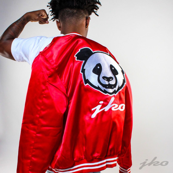 JKO Panda Satin Bomber Jacket