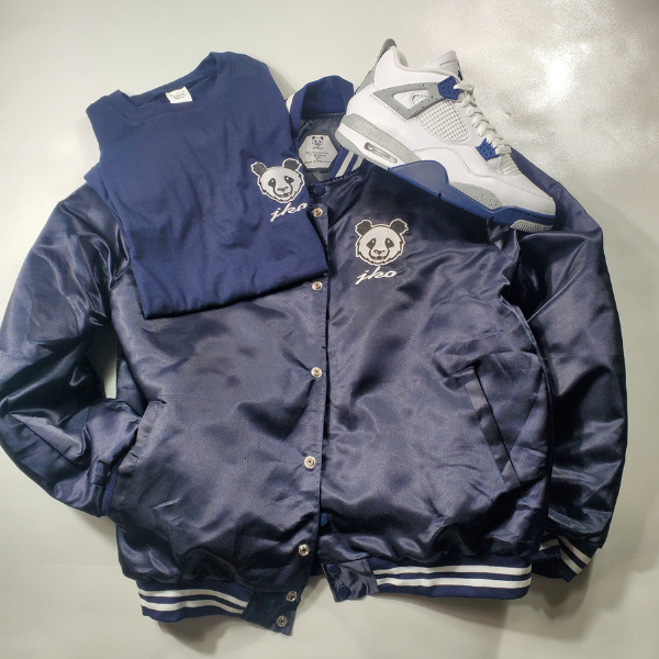 JKO Panda Satin Bomber Jacket